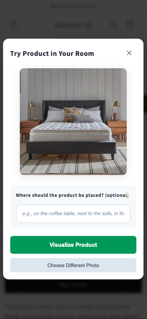 Mobile room preview interface